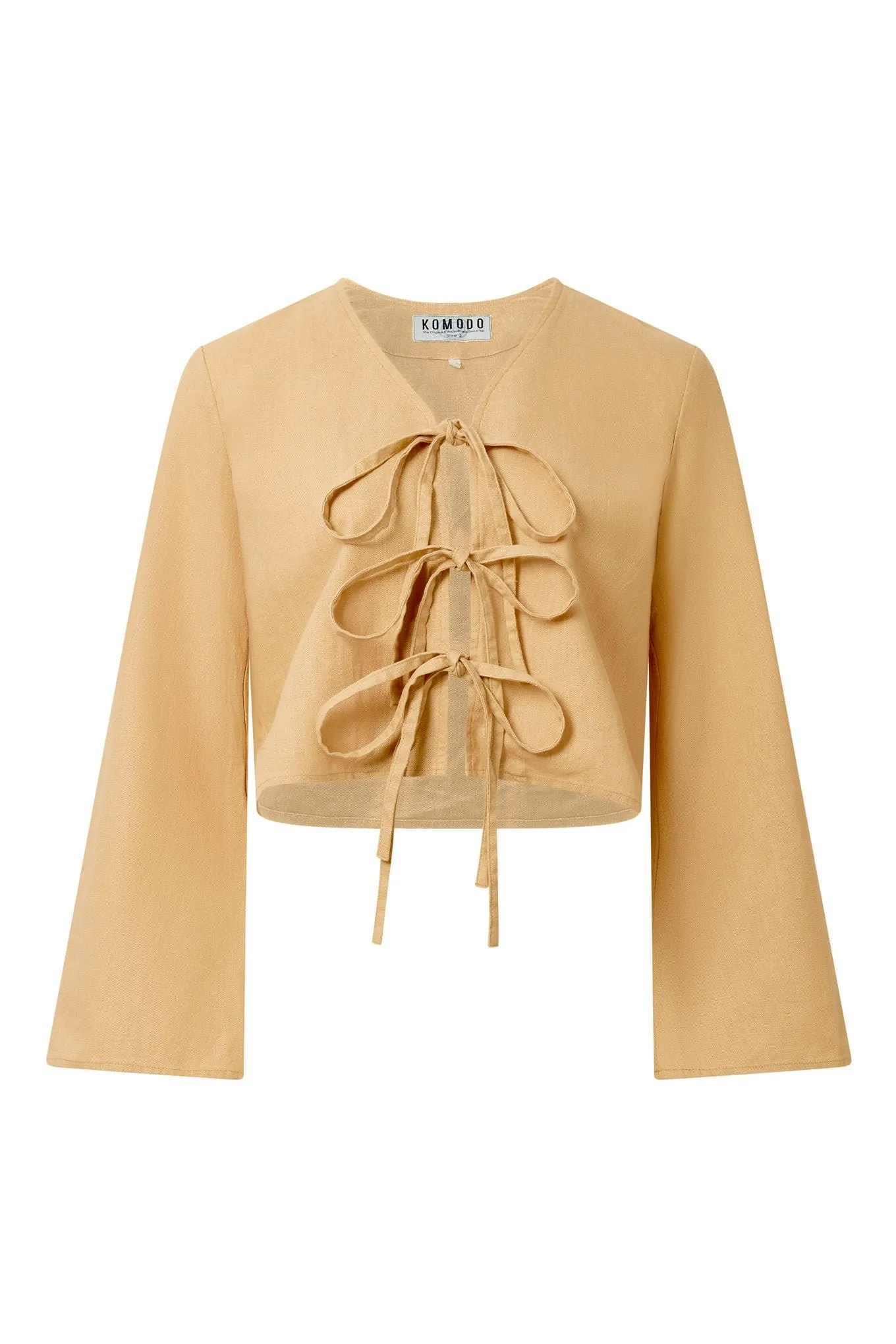 Savannah Linen/Cotton Tie Top Sand sold by Ivalo.com product image thumbnail 2