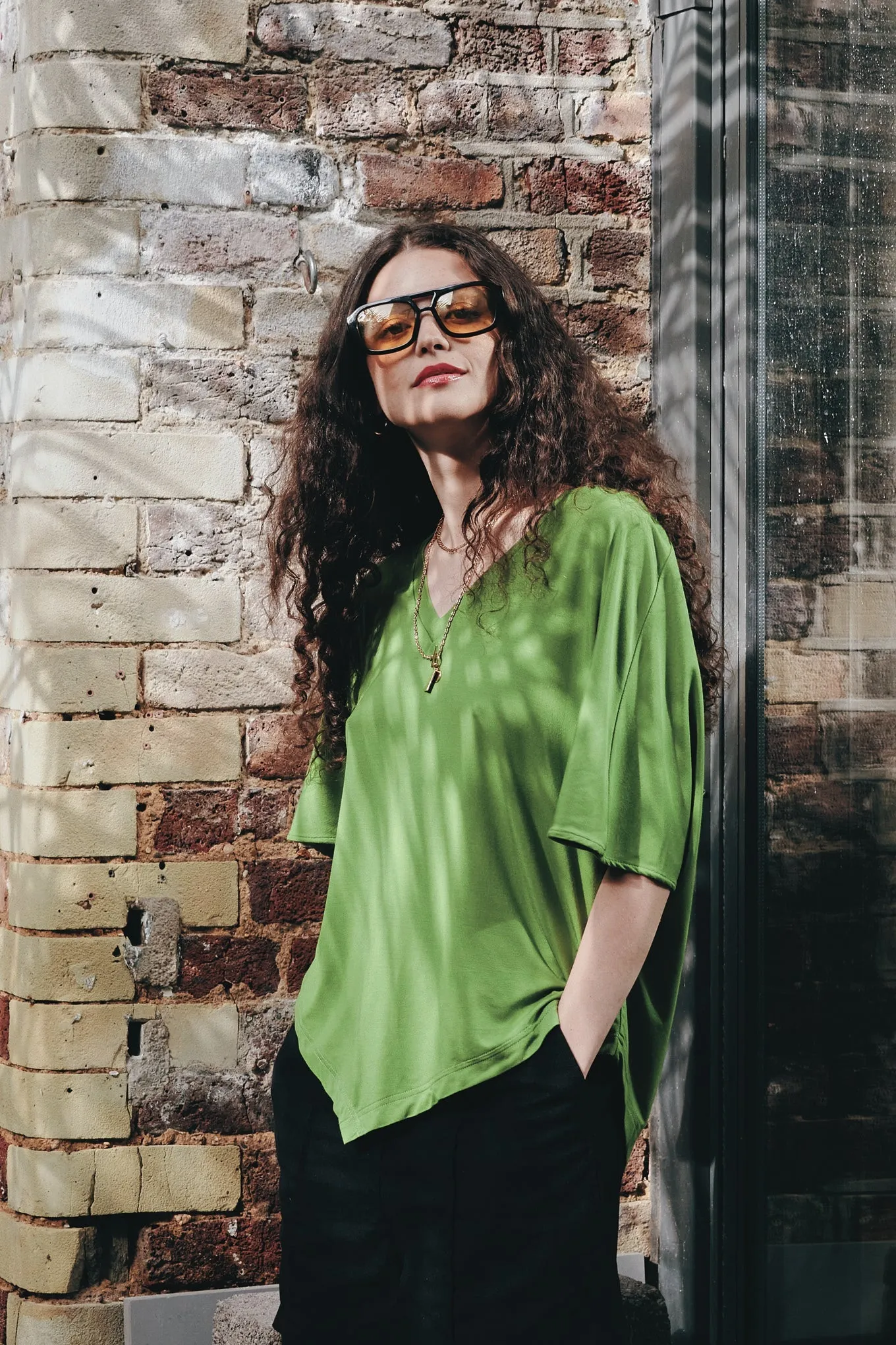 Aria Modal Jersey Top Green sold by Ivalo.com