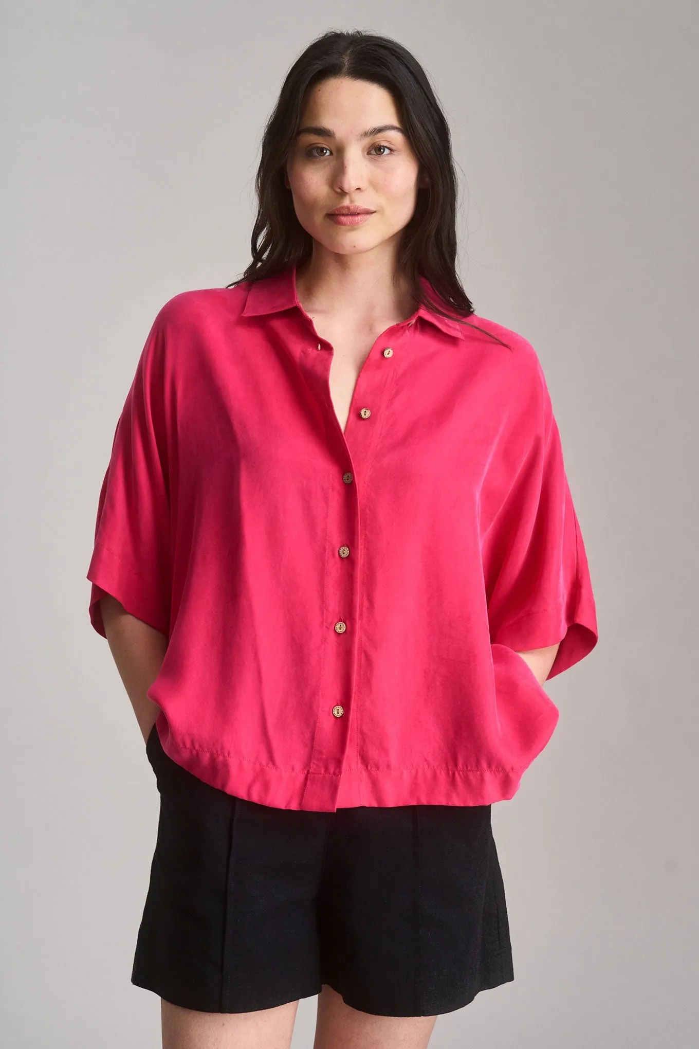 Kimono Cupro Shirt Pink sold by Ivalo.com product image thumbnail 3