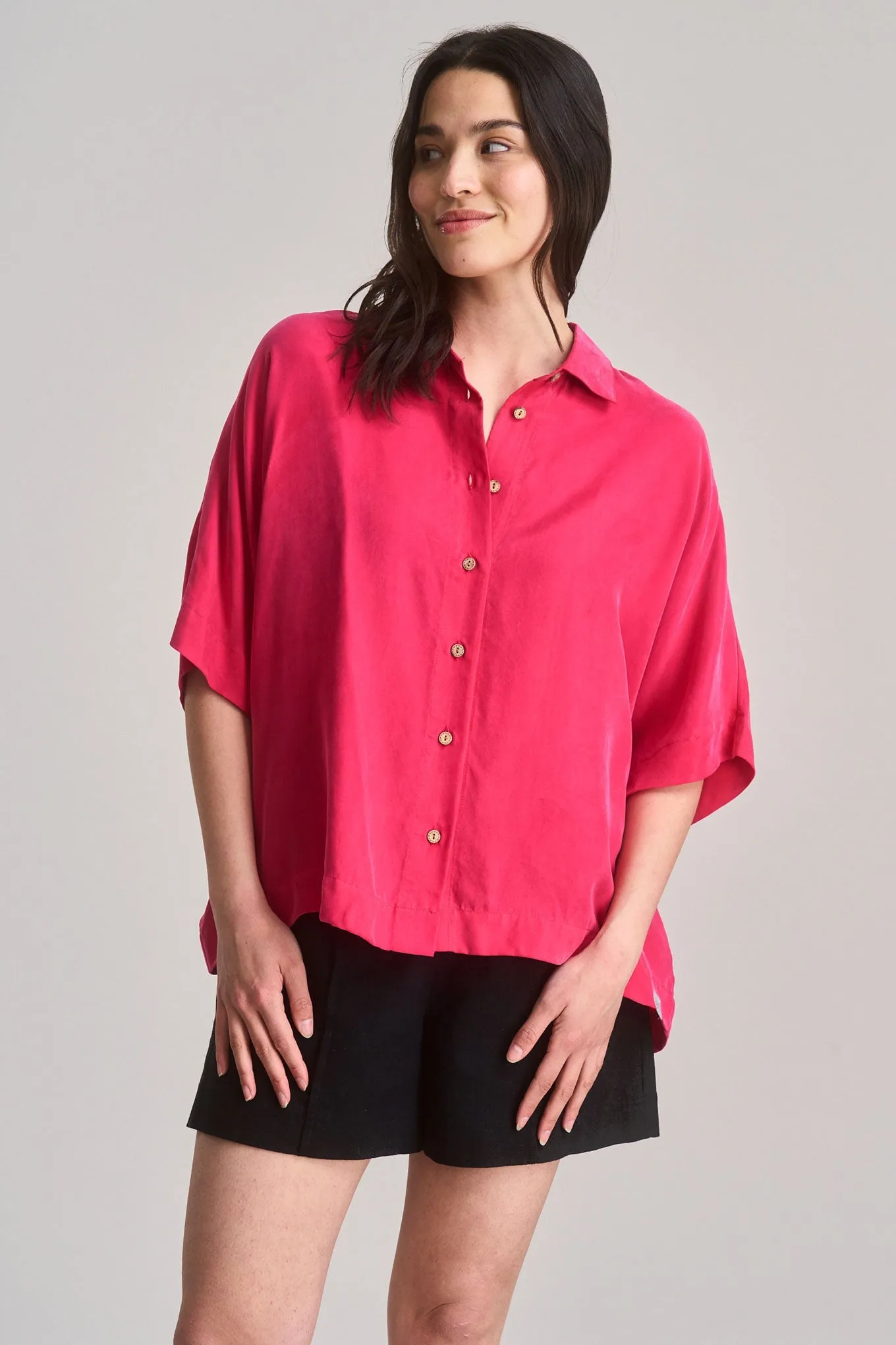 Kimono Cupro Shirt Pink sold by Ivalo.com
