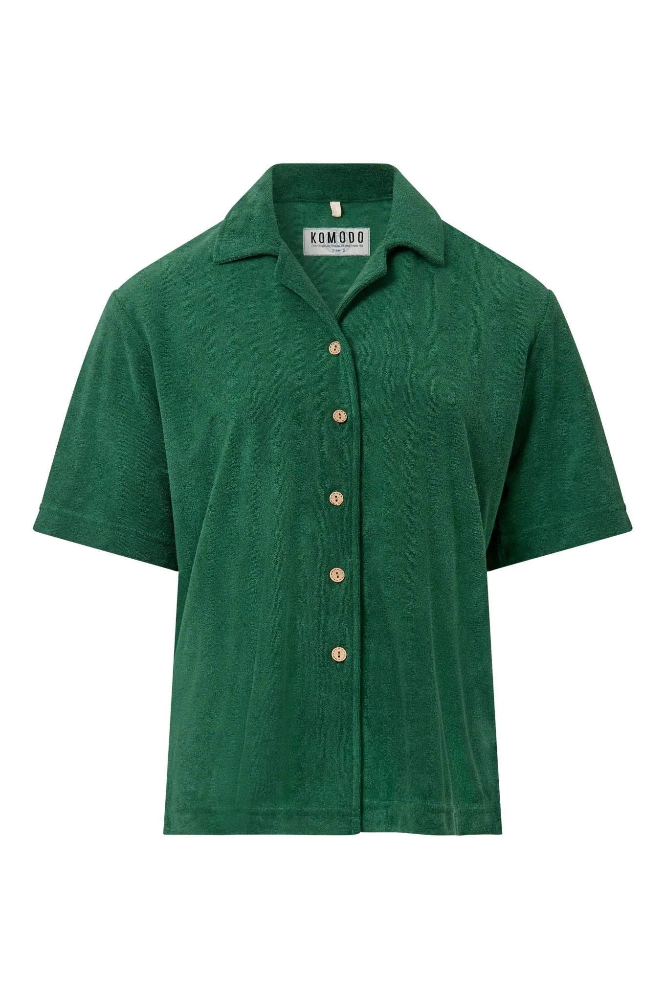 Ocean Cotton Blend Terry Towelling Shirt Jungle Green sold by Ivalo.com product image thumbnail 2