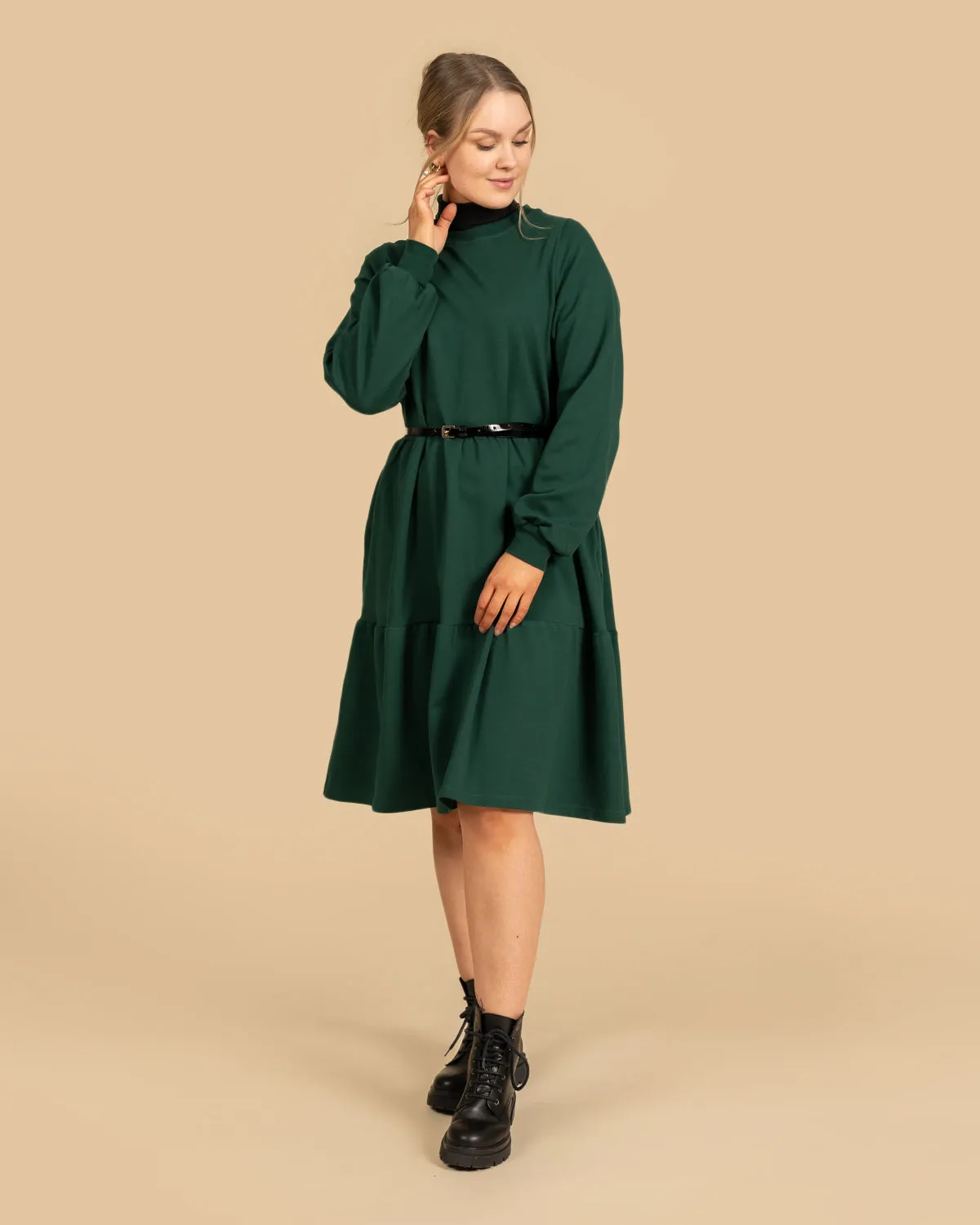 Long Sleeved Dress Dark Green sold by Ivalo.com product image thumbnail 4