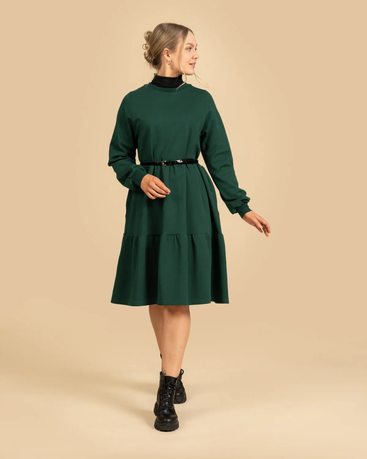 Long Sleeved Dress Dark Green sold by Ivalo.com product image thumbnail 5