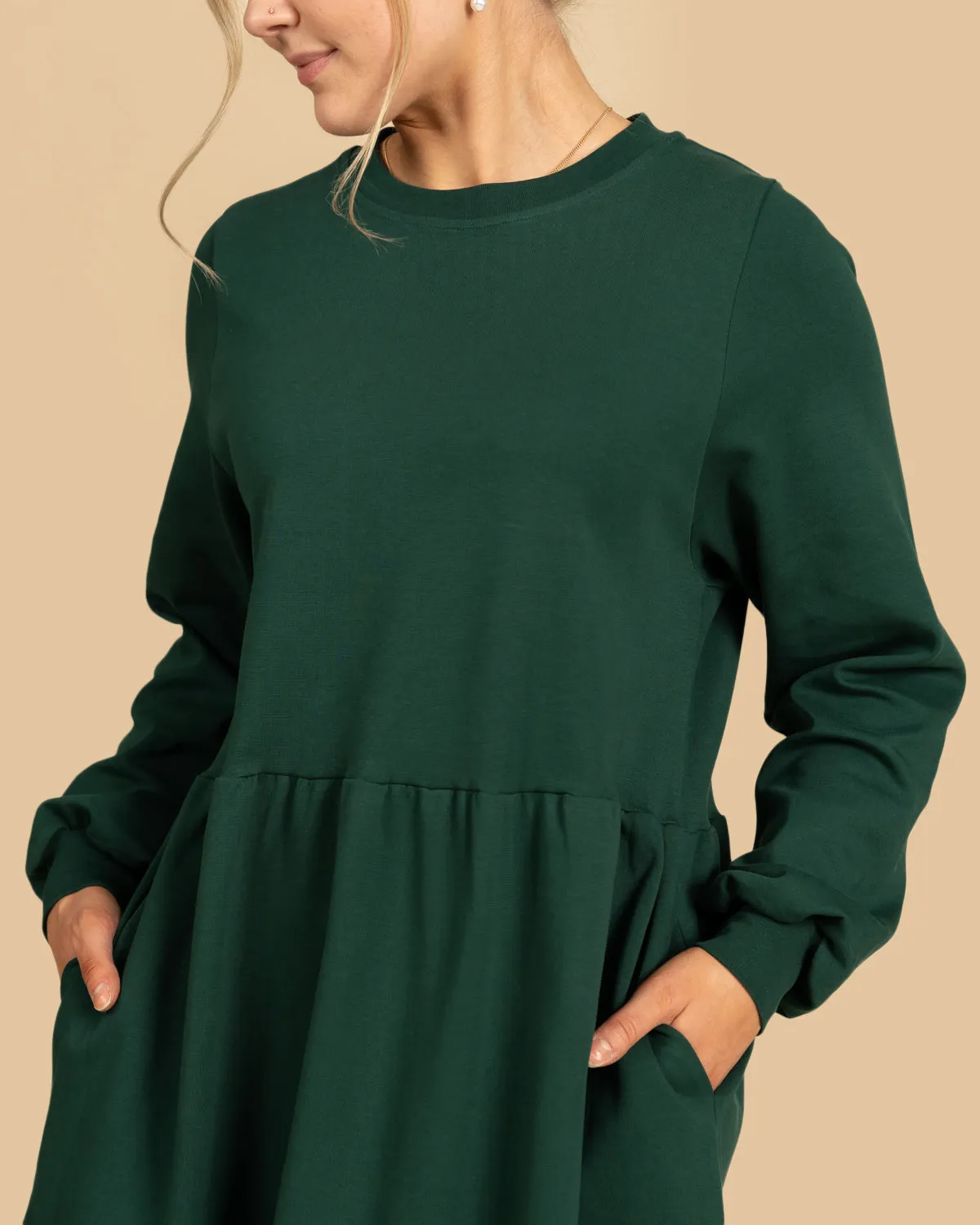 Long Sleeved Dress Dark Green sold by Ivalo.com product image thumbnail 3