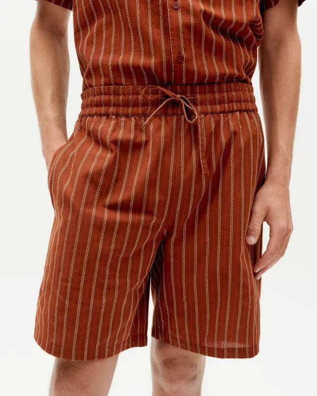 Men's Henry Bermuda Shorts Red Striped sold by Ivalo.com