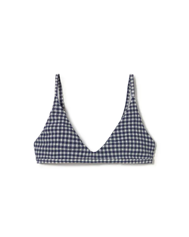 Tropea Bikini Top Navy Gingham sold by Ivalo.com
