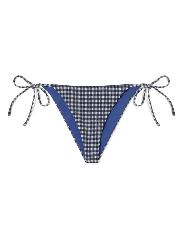 Palermo Bikini Bottom Navy Gingham sold by Ivalo.com