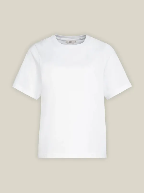 Round neck Organic Cotton T-shirt White sold by Ivalo.com