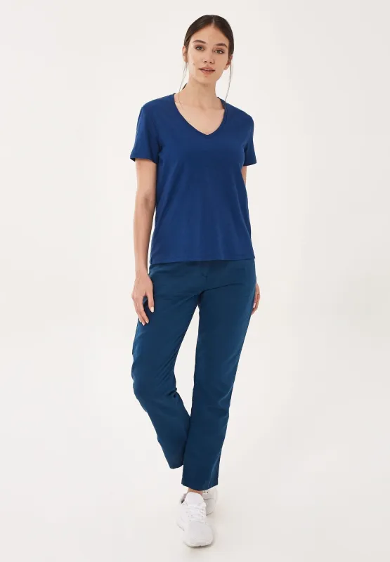 Women's Basic V-Neck T-Shirt Navy sold by Ivalo.com