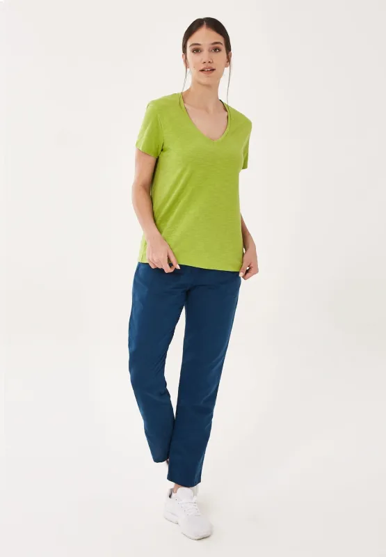 Women's Basic V-Neck T-Shirt Meadow Green sold by Ivalo.com