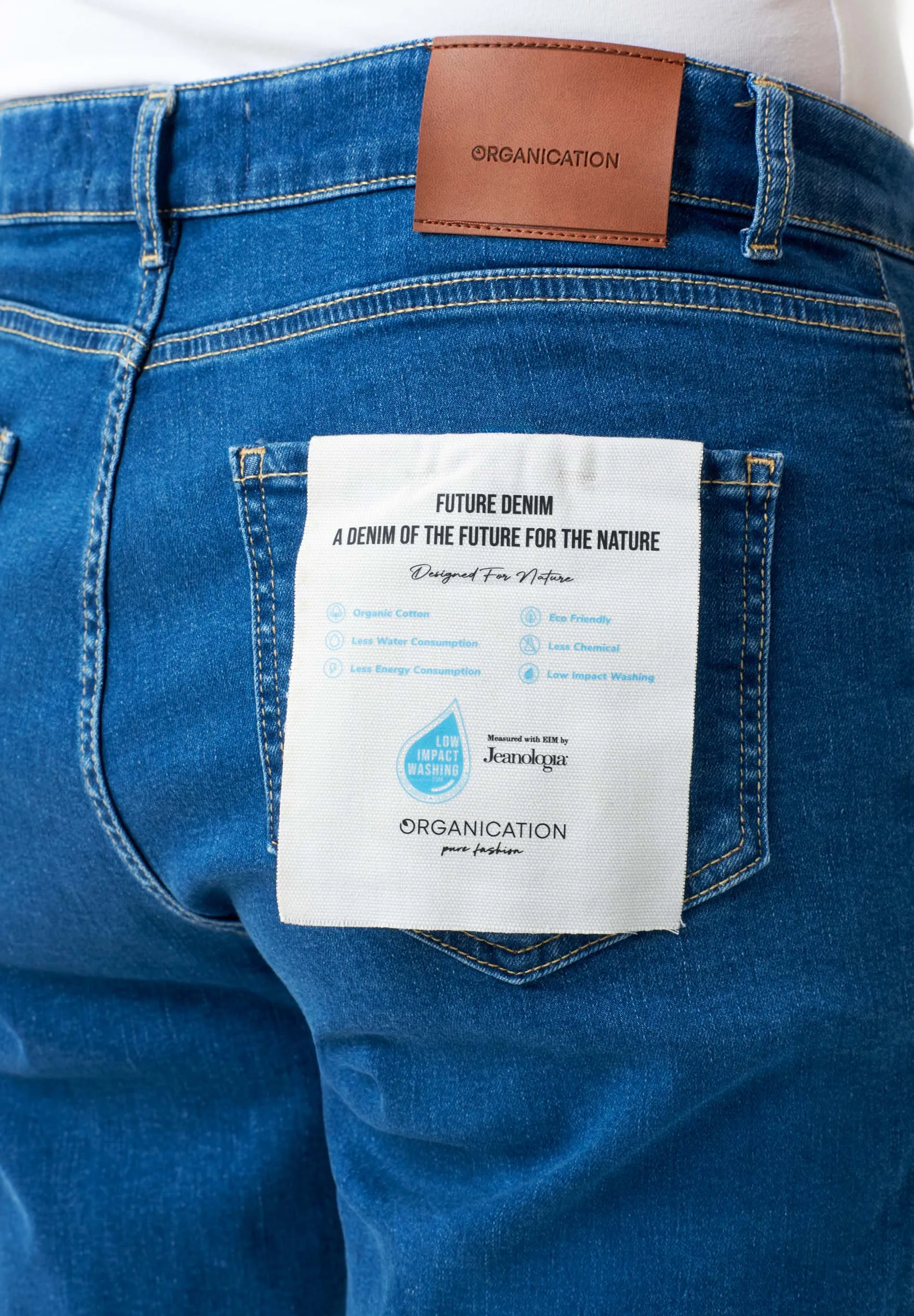 Men's Denim Organic Cotton Bermuda Shorts Medium Blue sold by Ivalo.com product image thumbnail 5