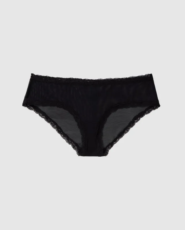 Mesh Lace Trim Hipster Black sold by Ivalo.com