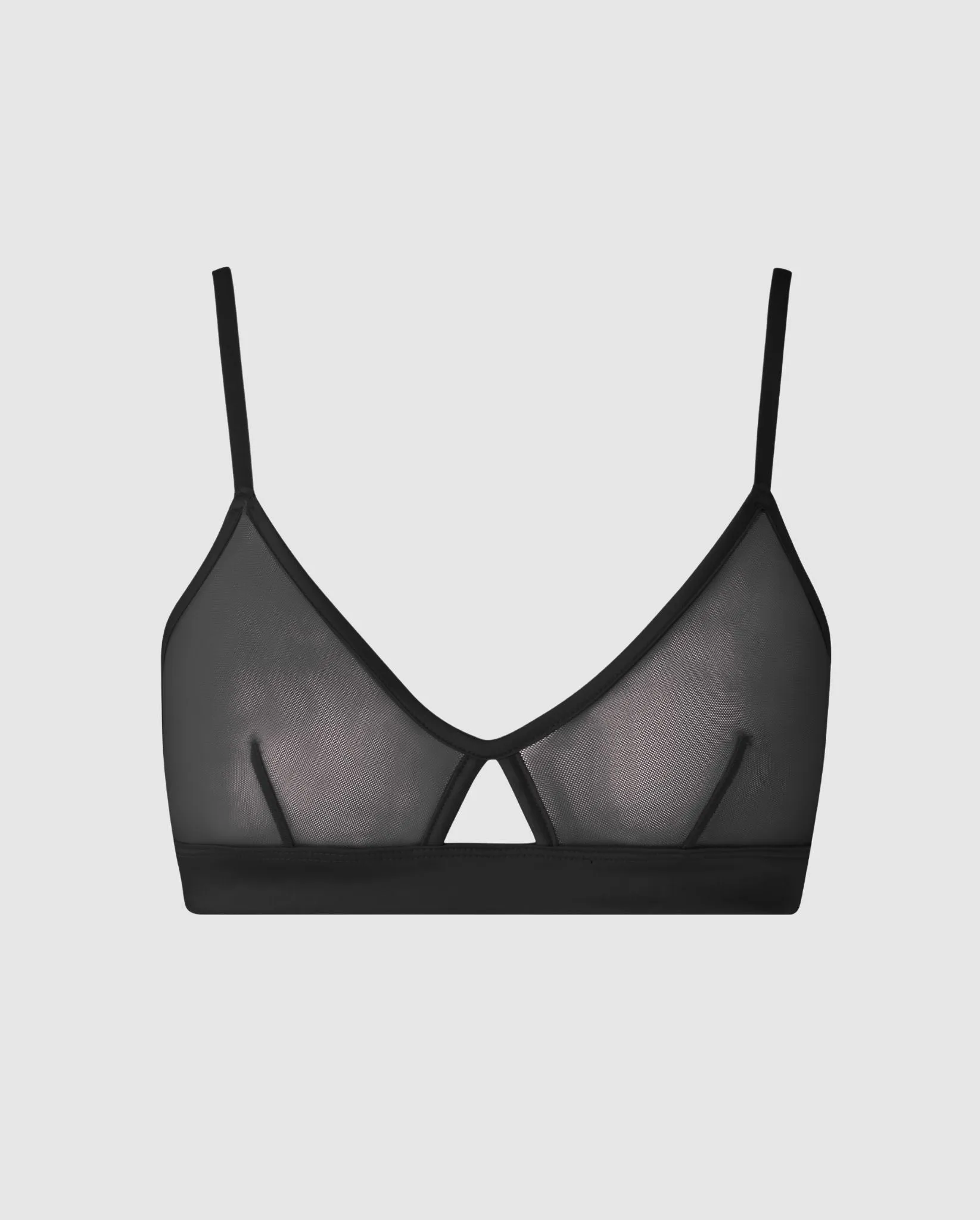 Mesh Cut-Out Triangle Bralette Black sold by Ivalo.com