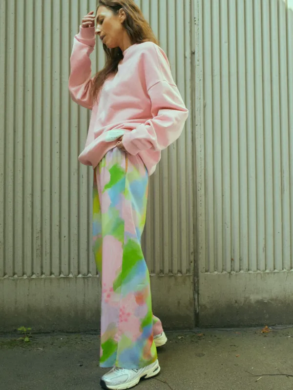 Pink Bloom Pants Pastel Pink/Green sold by Ivalo.com
