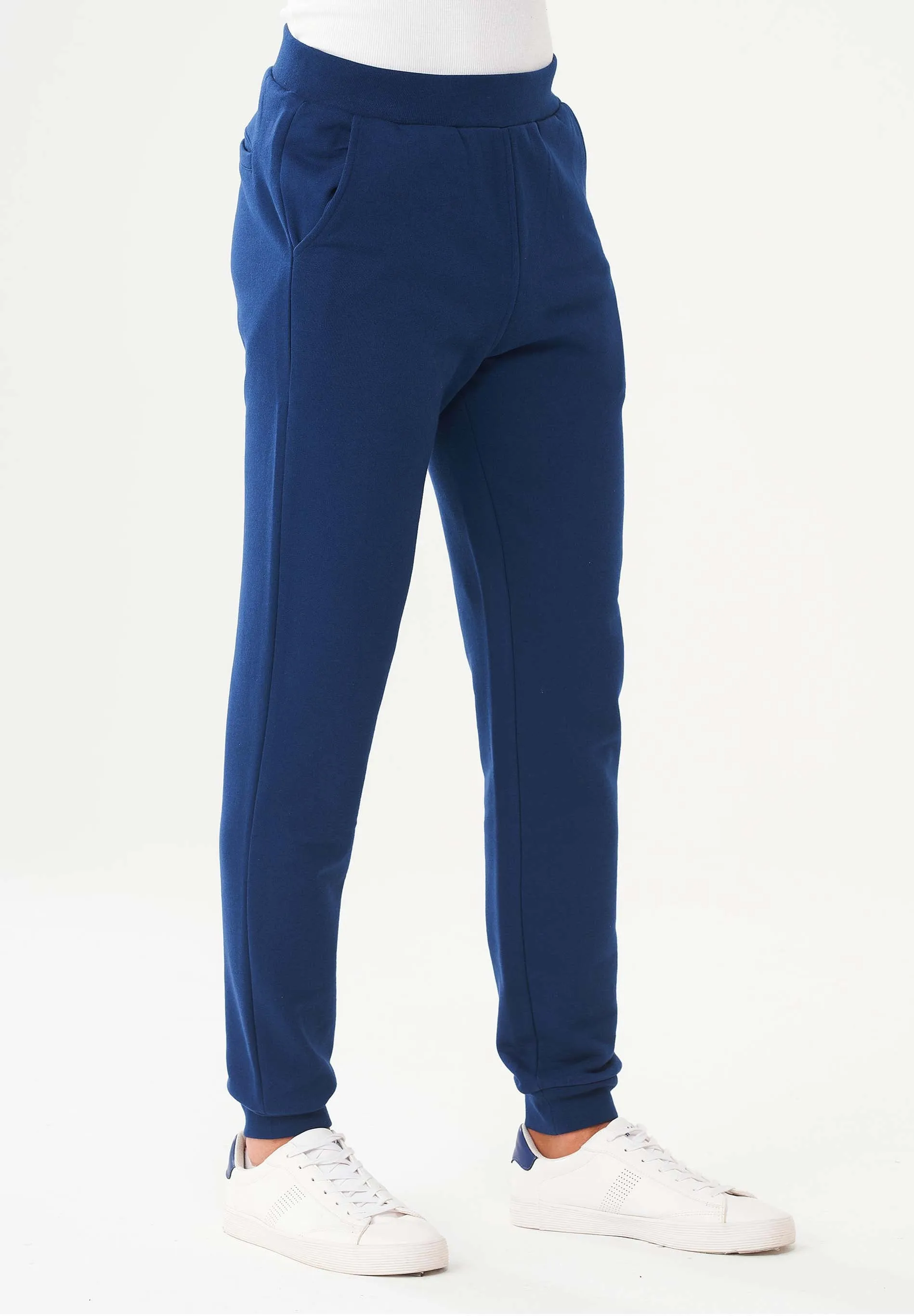 Men's Organic Cotton Fleece Sweatpants Navy sold by Ivalo.com product image thumbnail 3