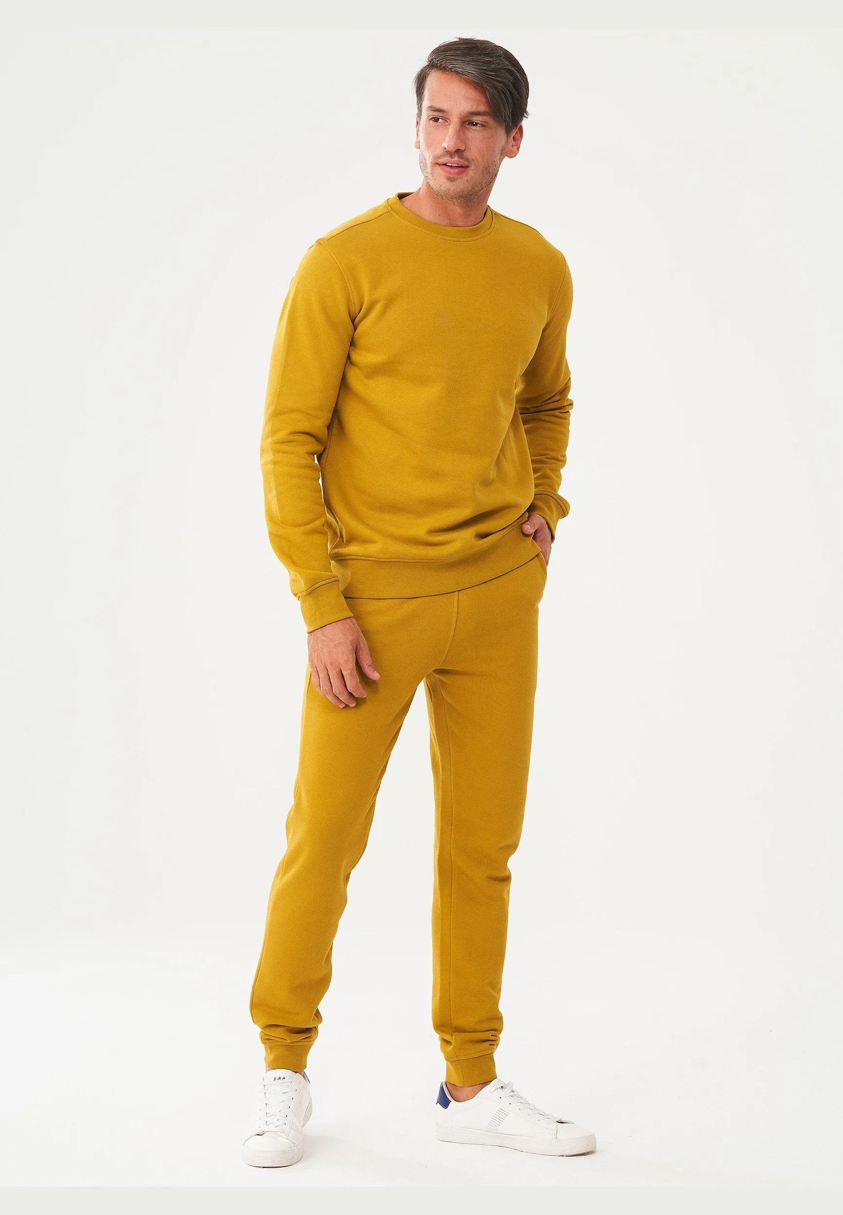 Men's Organic Cotton Fleece Sweatpants Tobacco sold by Ivalo.com product image thumbnail 2