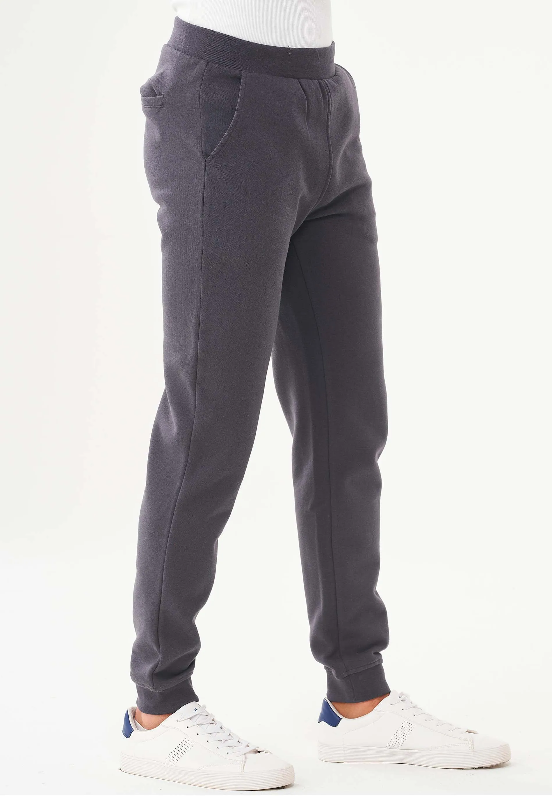 Men's Organic Cotton Fleece Sweatpants Asphalt sold by Ivalo.com product image thumbnail 4