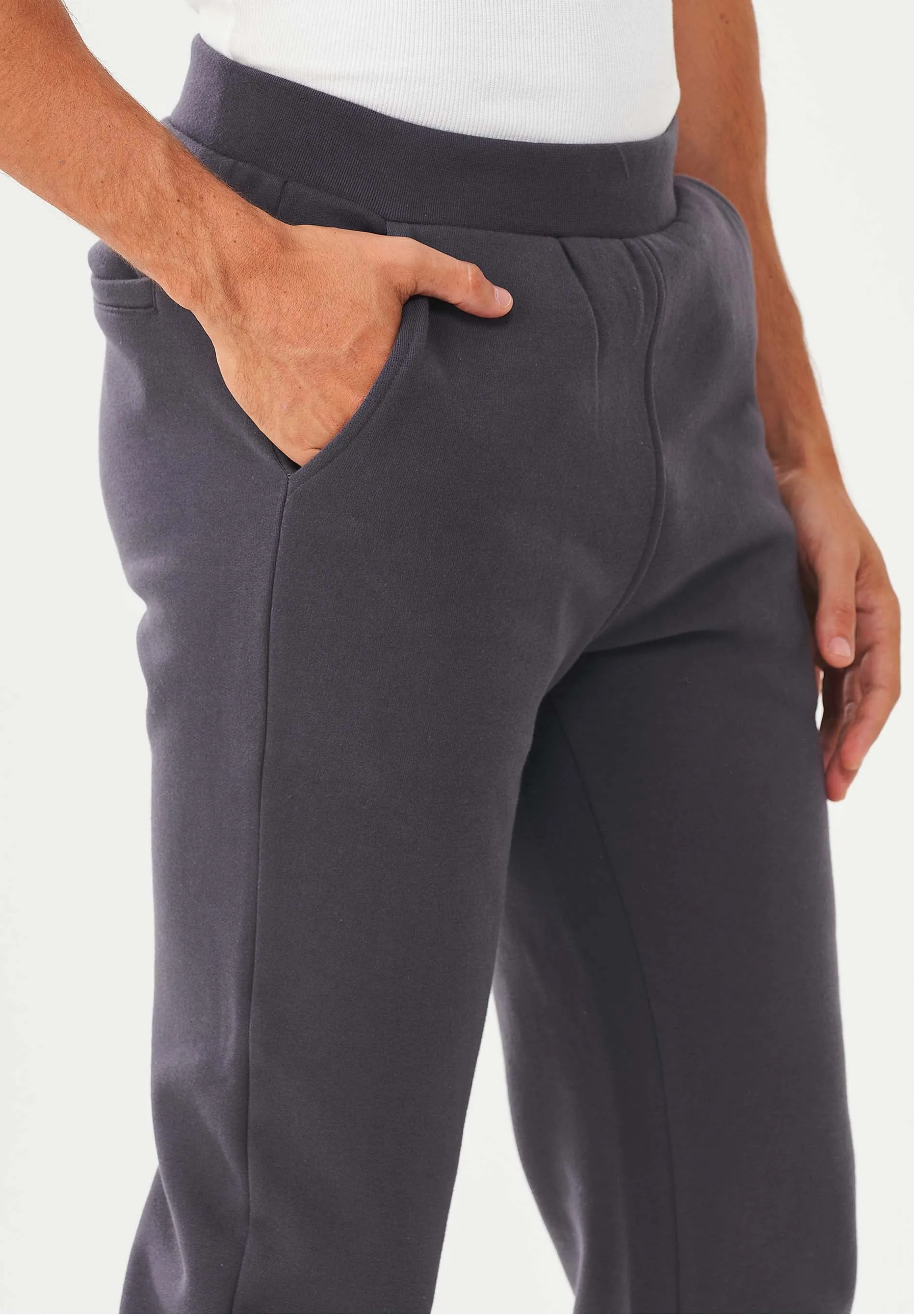 Men's Organic Cotton Fleece Sweatpants Asphalt sold by Ivalo.com product image thumbnail 2