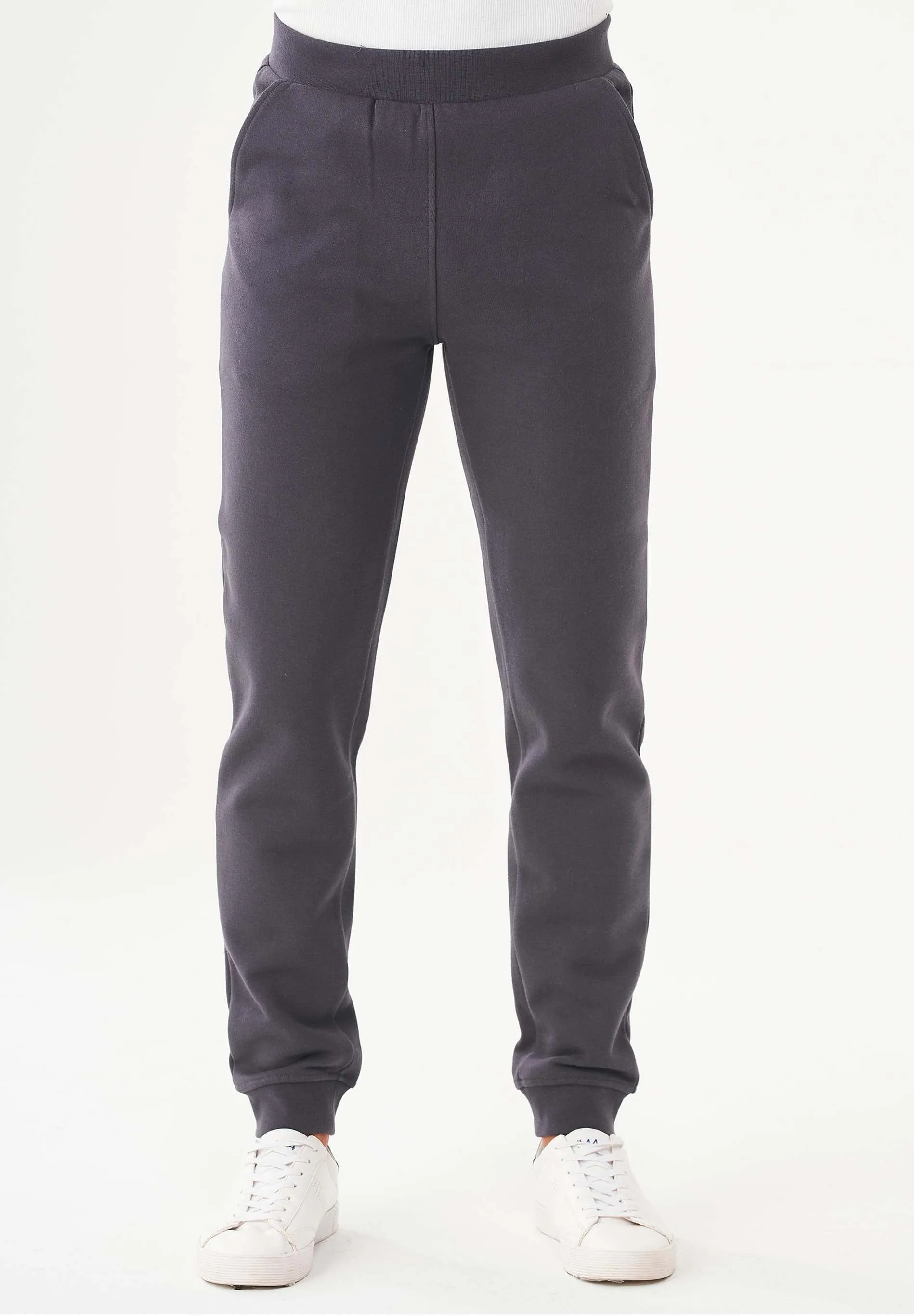 Men's Organic Cotton Fleece Sweatpants Asphalt sold by Ivalo.com