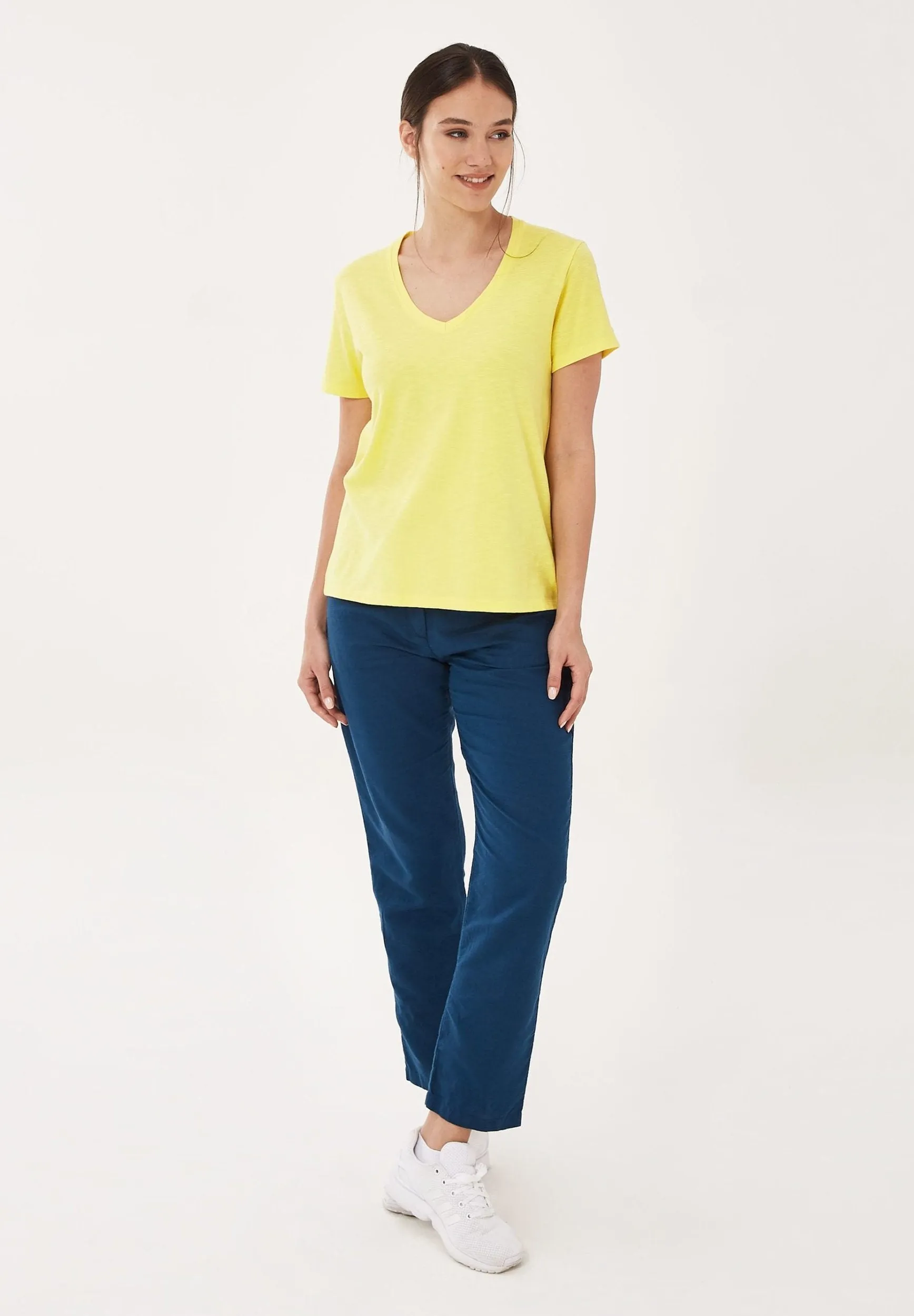 Women's Basic V-Neck T-Shirt Lemonade sold by Ivalo.com product image thumbnail 3