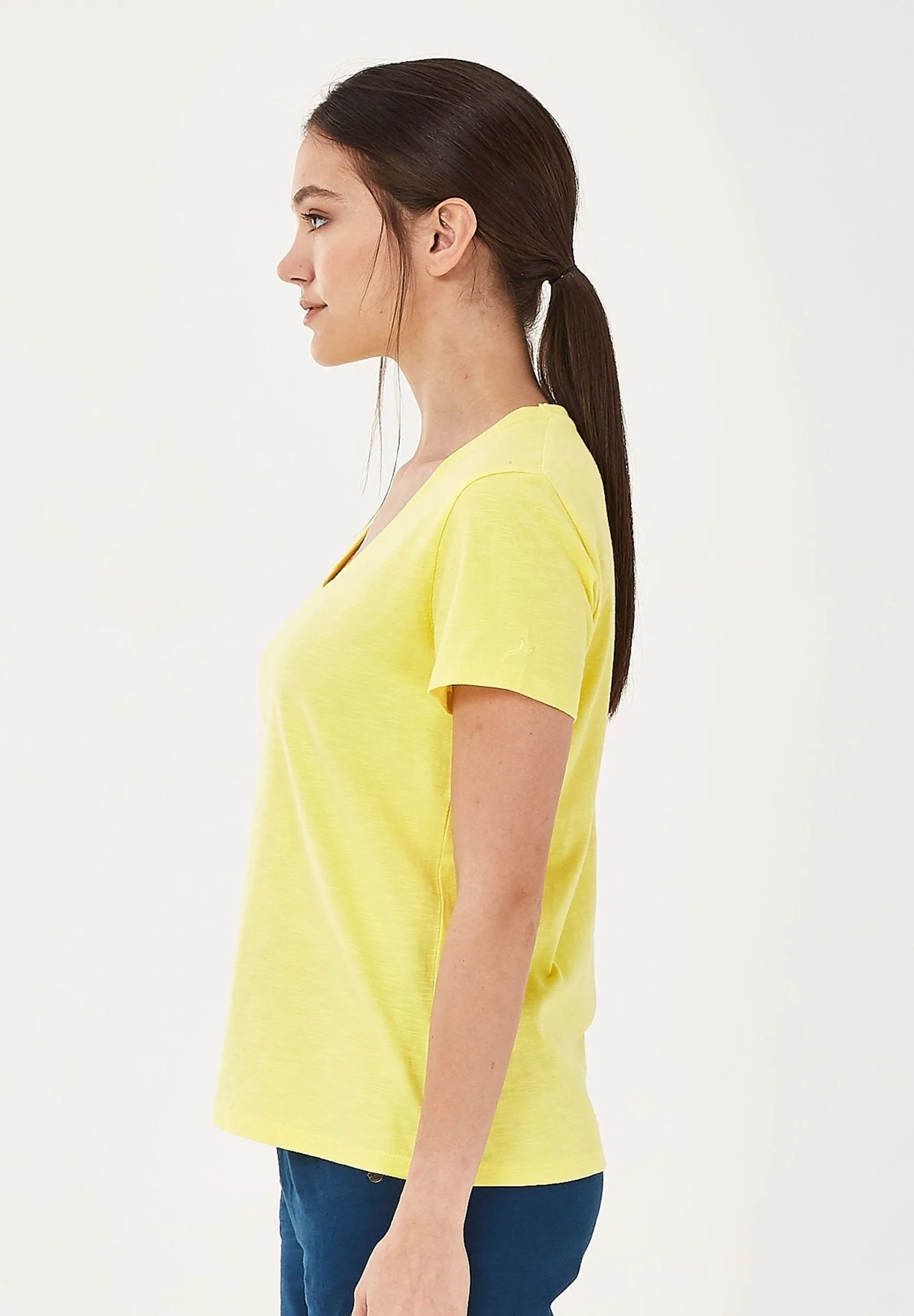 Women's Basic V-Neck T-Shirt Lemonade sold by Ivalo.com product image thumbnail 4