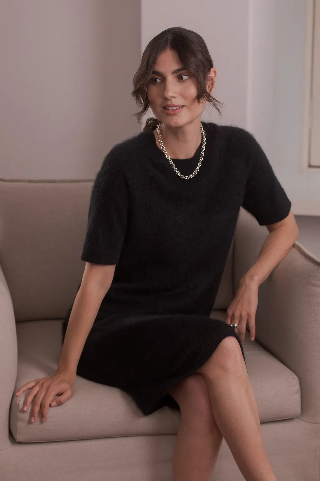 Kaia Knee-Length Cashmere Skirt Black sold by Ivalo.com product image thumbnail 3