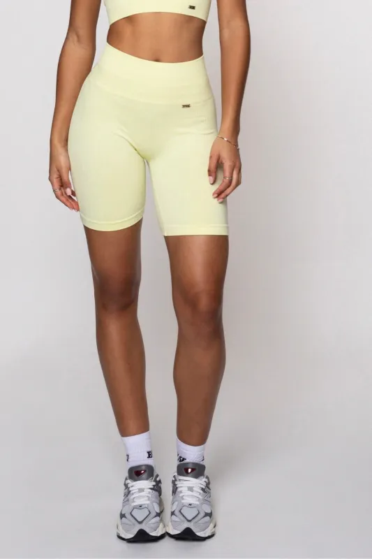 Bliss Push-Up Biker Shorts Butter Yellow sold by Ivalo.com