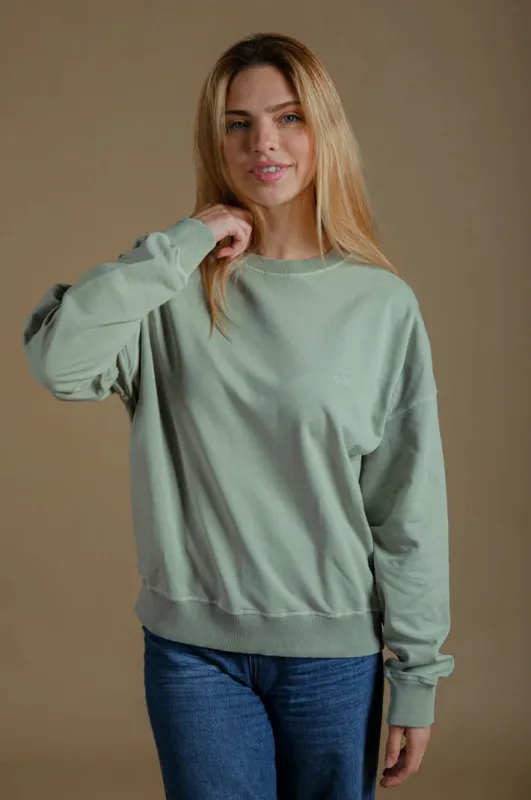 Women’s Essential Pigment Oversized Sweater Reseda Green sold by Ivalo.com