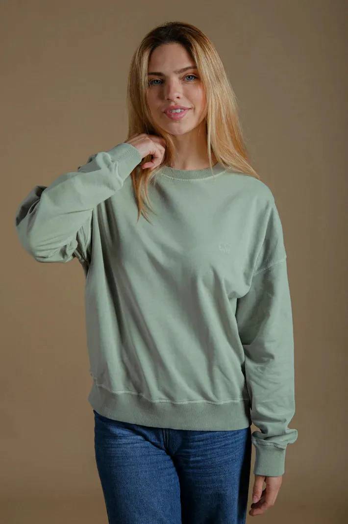 Women’s Essential Pigment Oversized Sweater Reseda Green sold by Ivalo.com