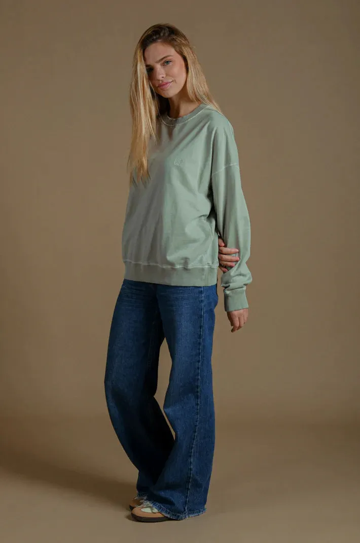 Women’s Essential Pigment Oversized Sweater Reseda Green sold by Ivalo.com product image thumbnail 3