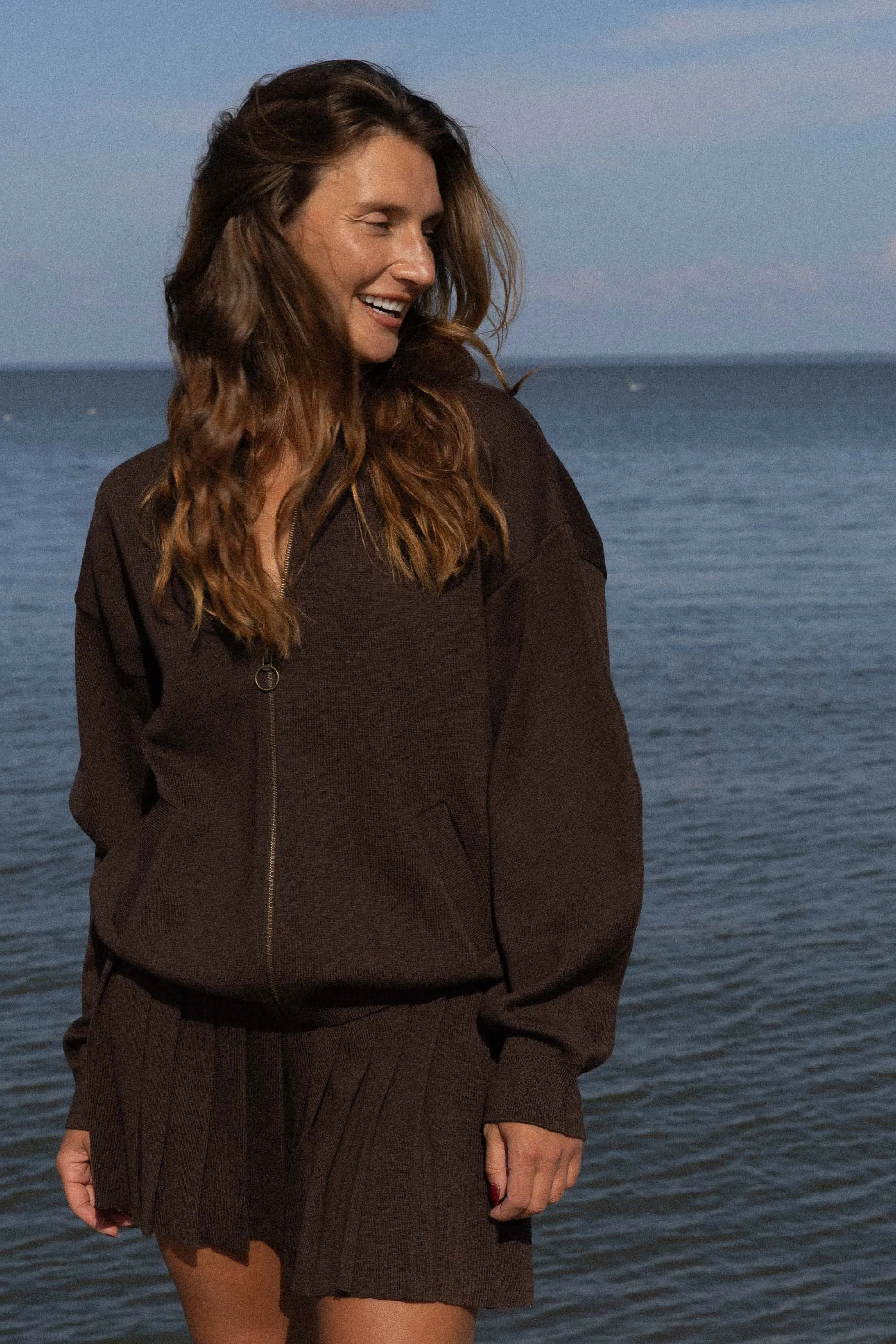 Onda Merino Bomber Jacket Chocolate sold by Ivalo.com