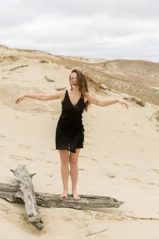 Mare Linen Wrap Skirt Black sold by Ivalo.com