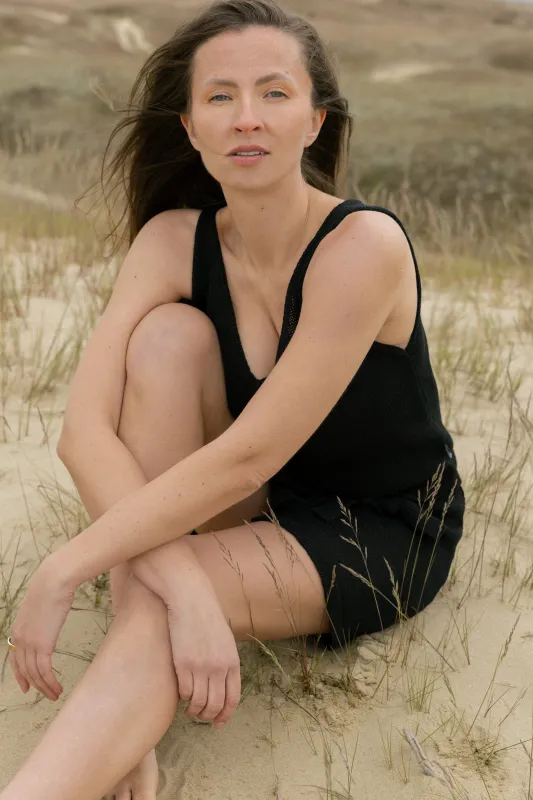 Mare Linen Tank Top Black sold by Ivalo.com