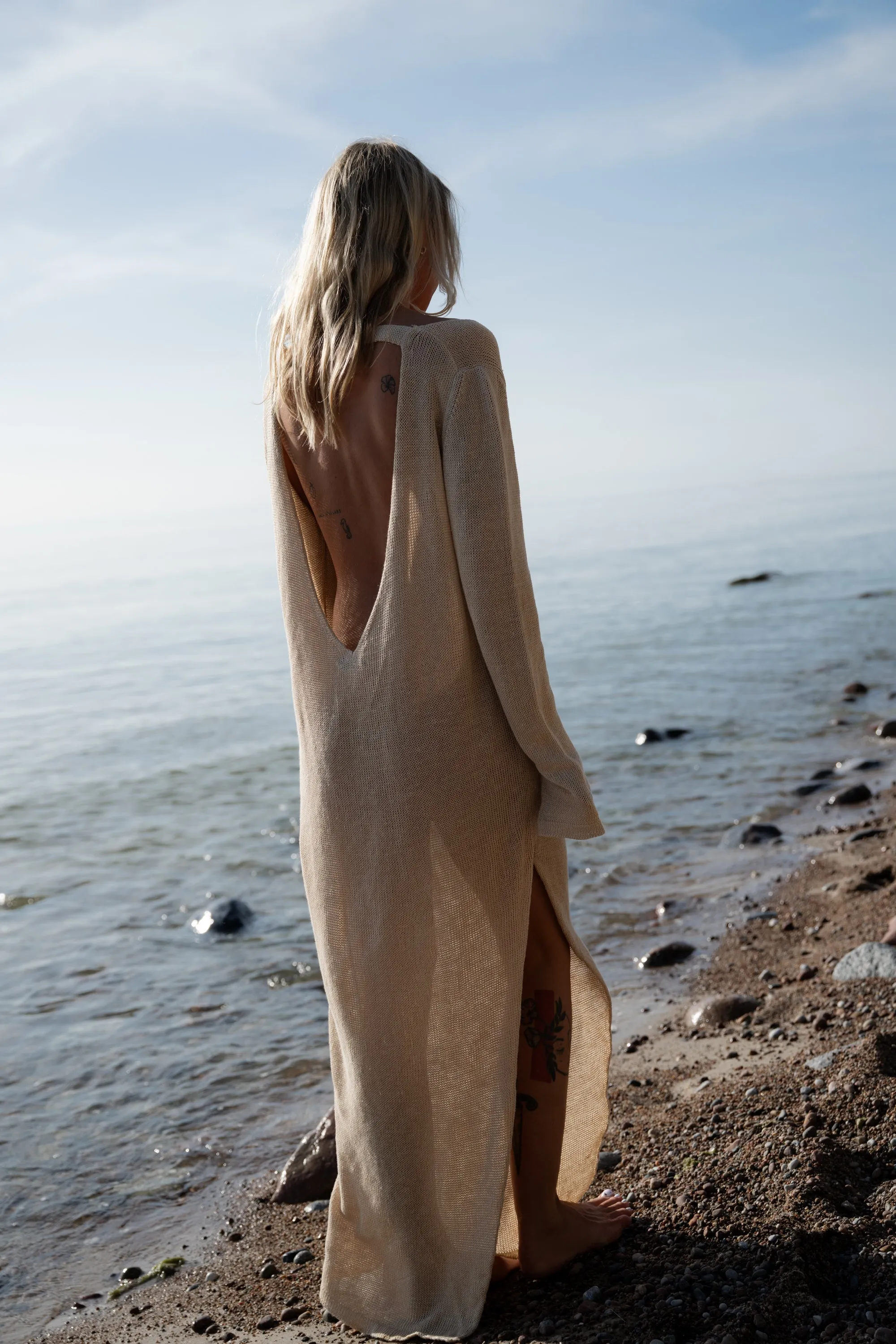 Mare Linen Long Dress Sand sold by Ivalo.com