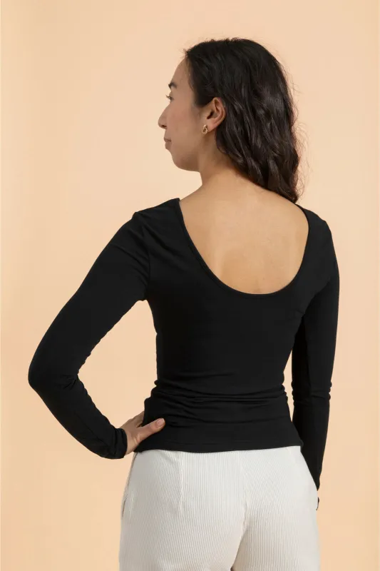 Scoop Back Top Black sold by Ivalo.com