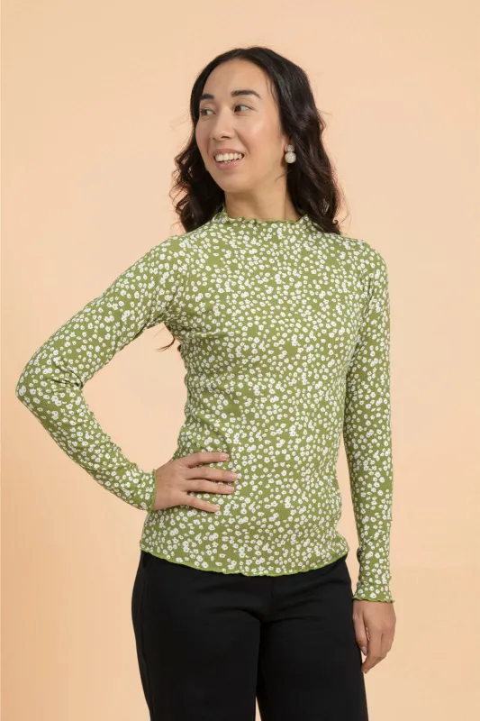 Rib Turtleneck Flora Olive sold by Ivalo.com