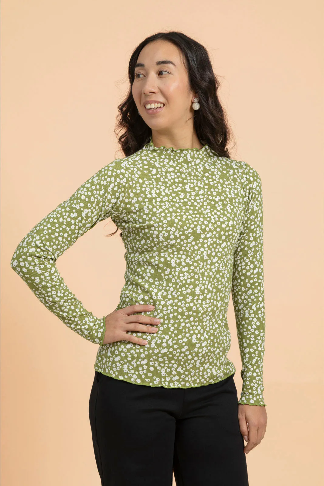 Rib Turtleneck Flora Olive sold by Ivalo.com