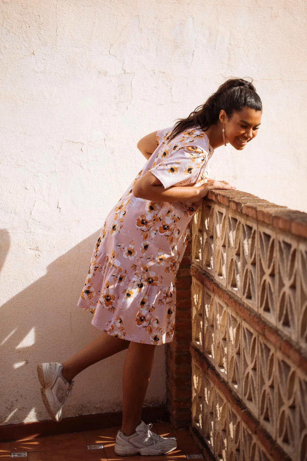 Ruffle T-Shirt Dress Pastel Bouquet sold by Ivalo.com