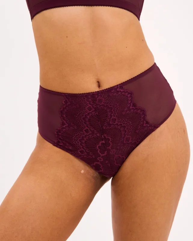 Lace Highwaist Briefs Cherry sold by Ivalo.com