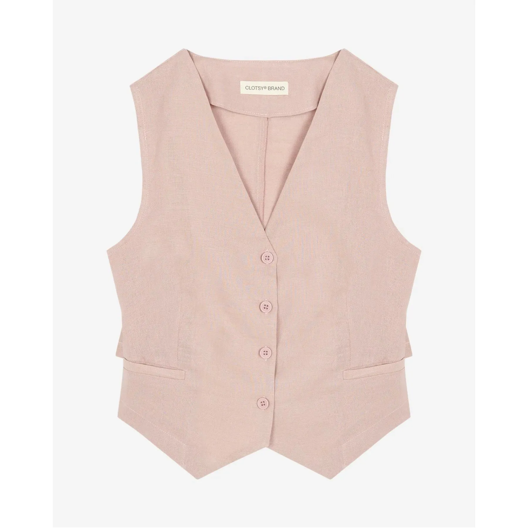 Gaia Linen Blend Vest Pink sold by Ivalo.com product image thumbnail 4