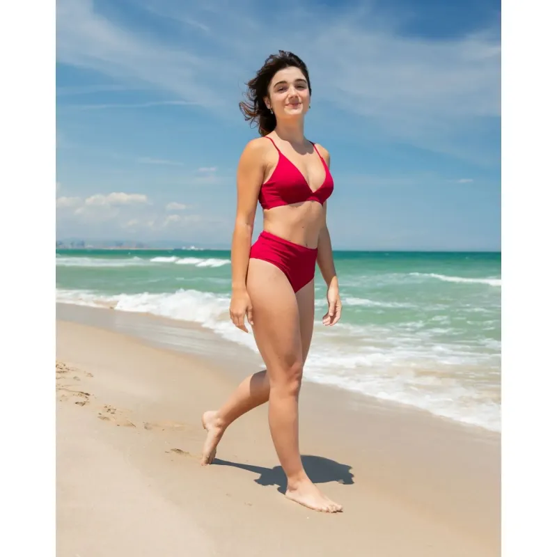 Copacabana High-Waisted Bikini Set Burgundy sold by Ivalo.com