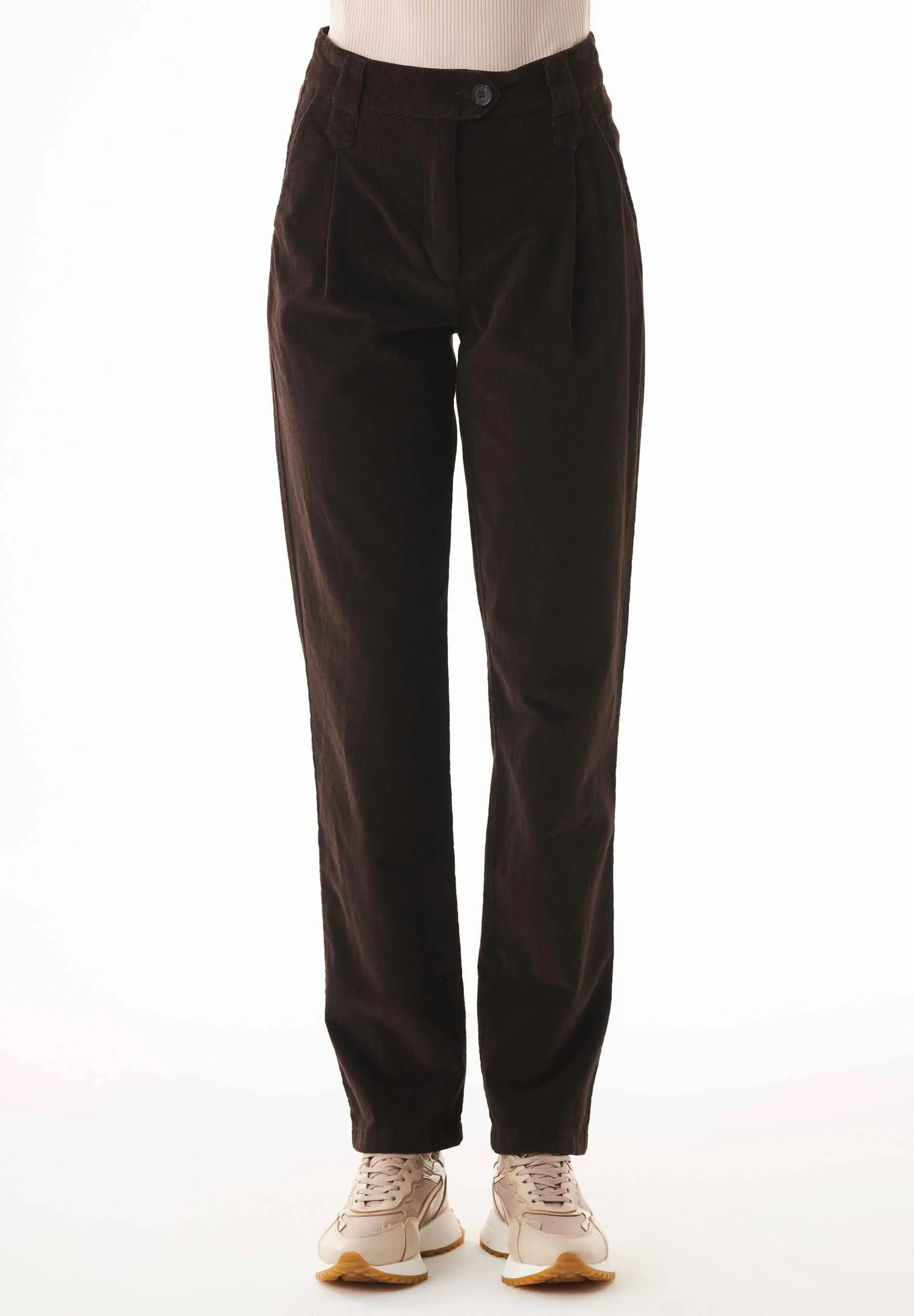 Women's Organic Cotton Corduroy Pants Espresso sold by Ivalo.com product image thumbnail 3