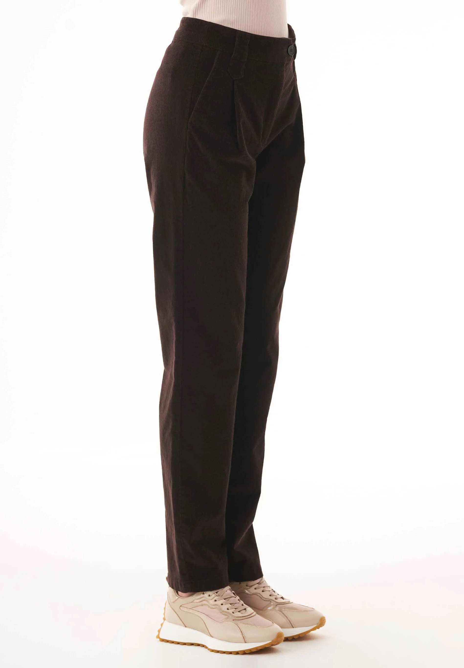 Women's Organic Cotton Corduroy Pants Espresso sold by Ivalo.com product image thumbnail 4