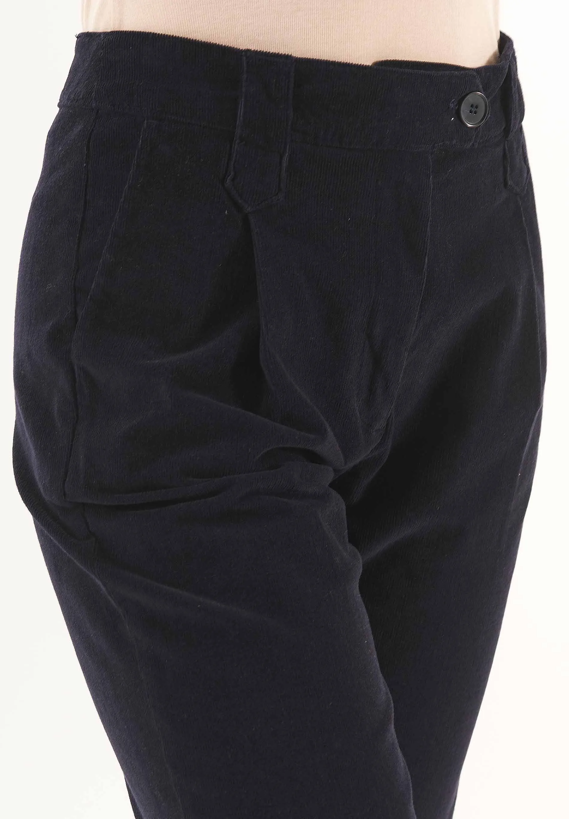 Women's Organic Cotton Corduroy Pants Dark Navy sold by Ivalo.com product image thumbnail 5