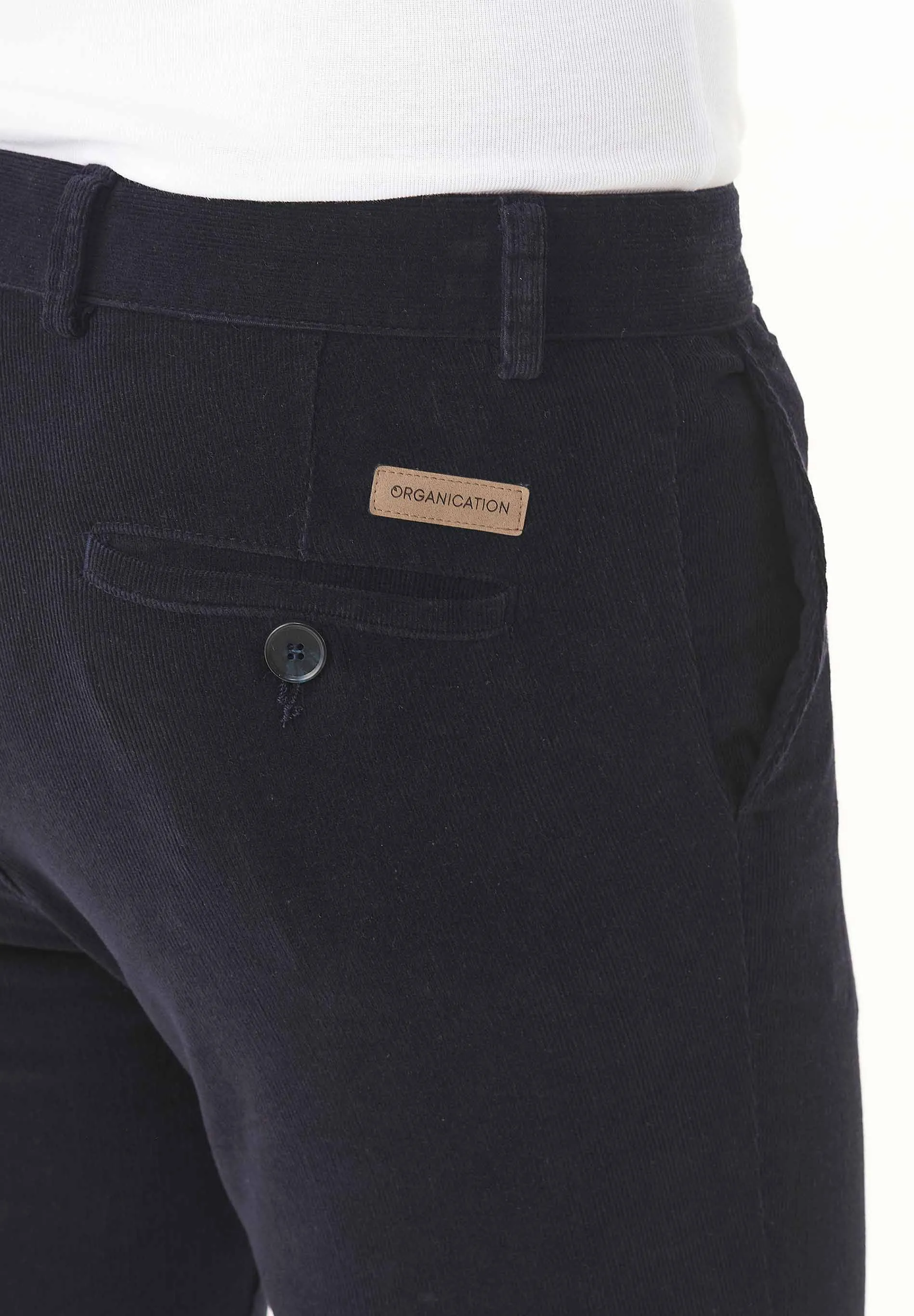 Men's Slim Fit Corduroy Trousers Dark Navy sold by Ivalo.com product image thumbnail 5