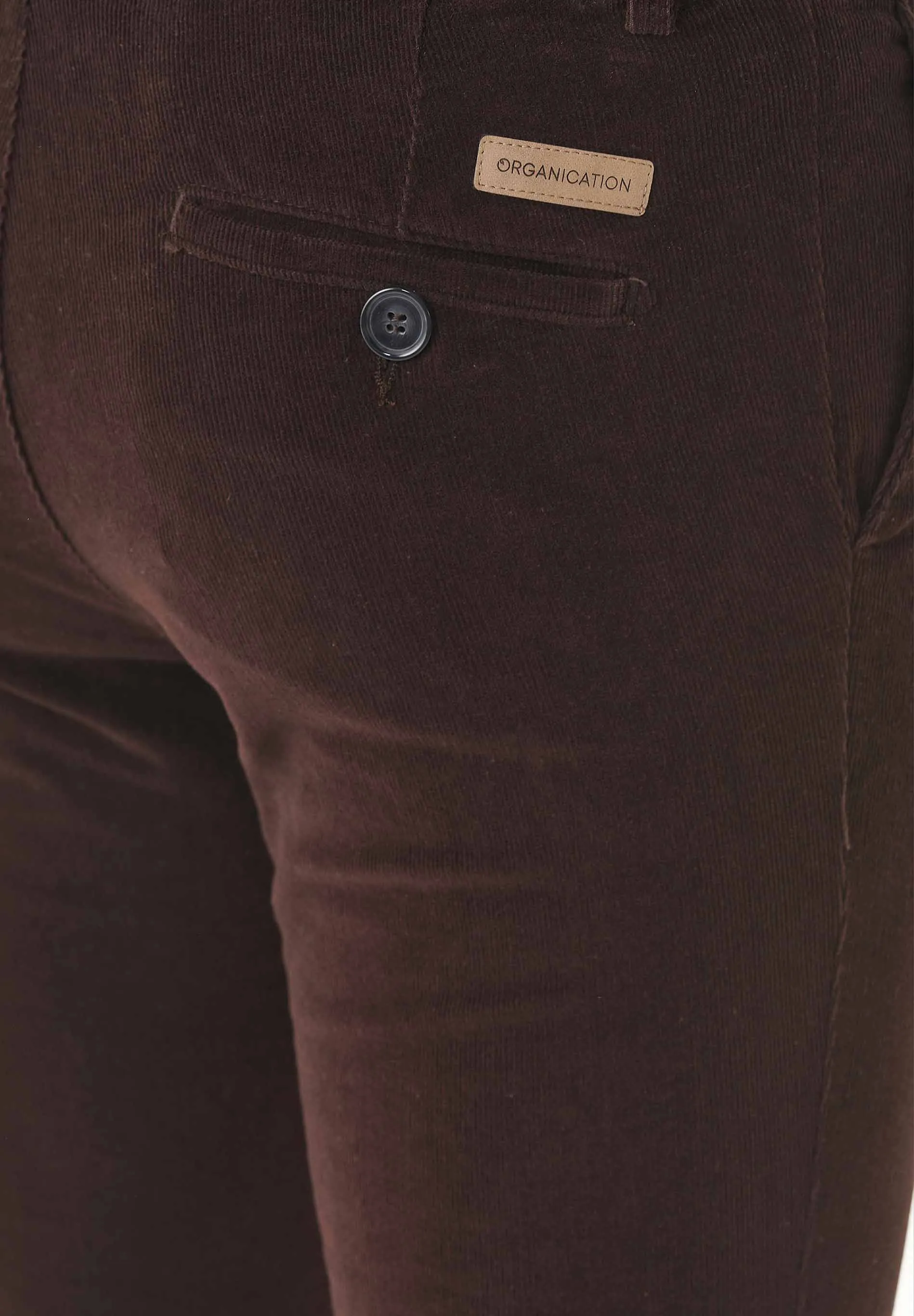 Men's Slim Fit Corduroy Trousers Espresso sold by Ivalo.com product image thumbnail 5