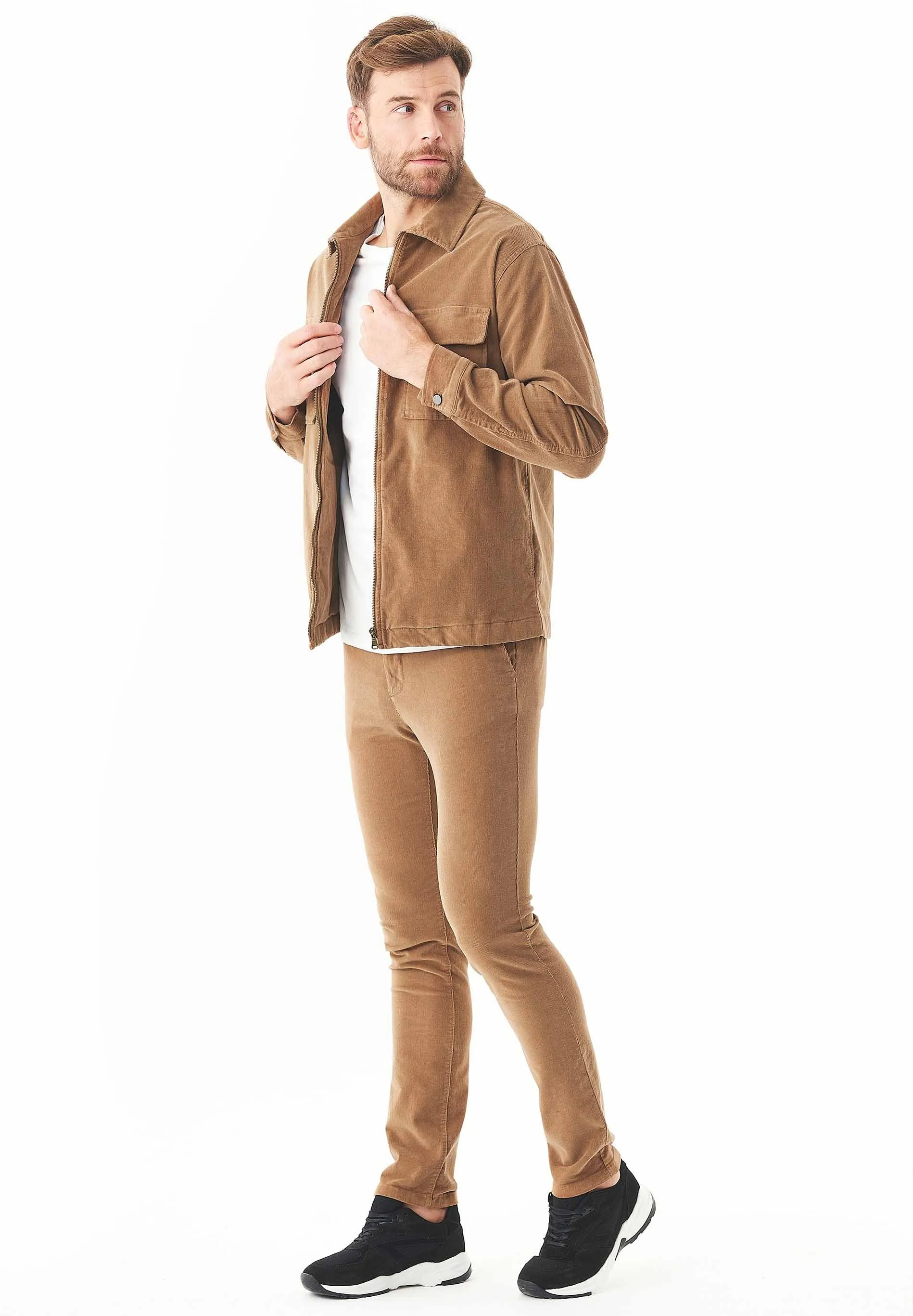 Men's Slim Fit Corduroy Trousers Camel sold by Ivalo.com product image thumbnail 2