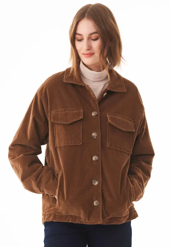 Women's Corduroy Jacket With Teddy Lining Camel sold by Ivalo.com