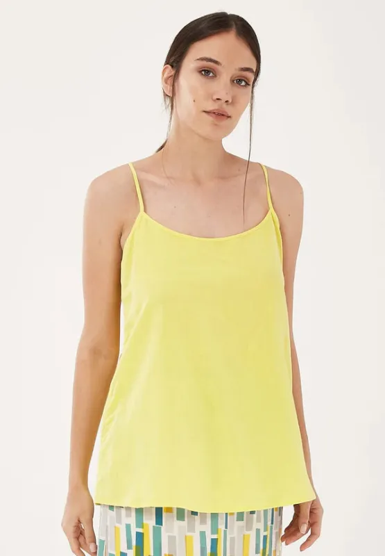 Women's Linen Blend Spaghetti Strap Top Lemonade sold by Ivalo.com