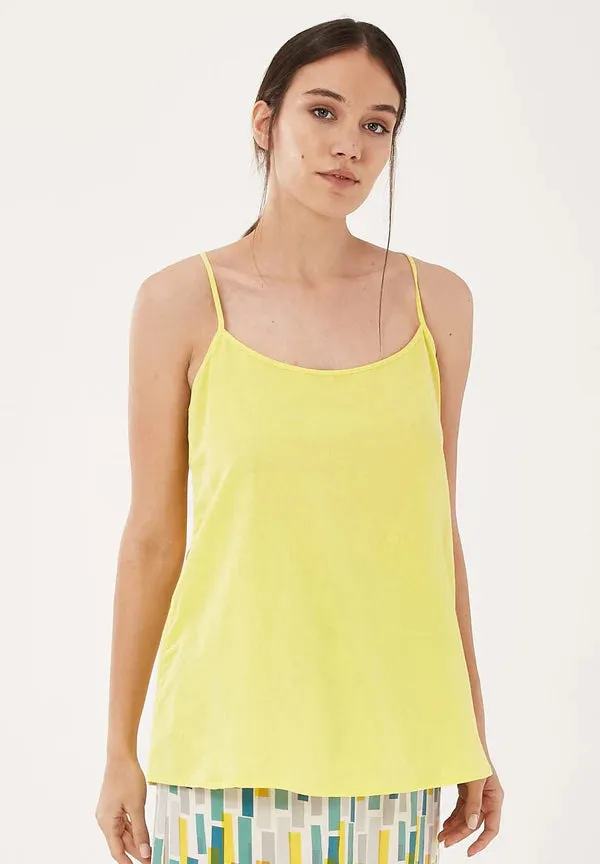 Women's Linen Blend Spaghetti Strap Top Lemonade sold by Ivalo.com